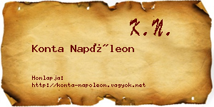 Konta Napóleon névjegykártya